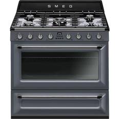 230 V Cocinas de gas Smeg Cocina Gas y Eléctrica TR90GR2 90 cm Gris Gris