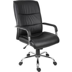 Chrome leather office chair Teknik Kendal Office Chair