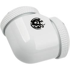Bitspower Deluxe White Enhance 90-Degree Dual Multi-Link Adapter For OD 16MM