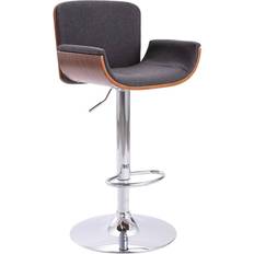 Tissu Tabourets de bar vidaXL Gris Tissu Dark Brown And Grey Tabouret de bar