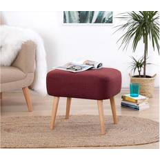 Leinen Hocker Demopolis Pouffe