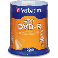 Optical Storage Verbatim 4.7GB up to 16x Branded Recordable Disc DVD-R 100-Disc Frustration Free 97460