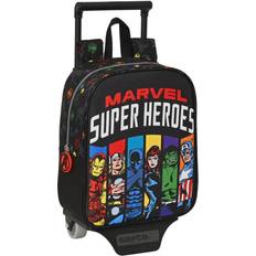 Mango Telescópico Equipajes infantiles The Avengers Mochila 232+Carro 805 Super Heroes Negro 22 x 27 x 10 cm