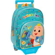 Equipajes infantiles CoComelon Safta Mochila Con Ruedas Azul 26 x 34 x 11 cm Transparente