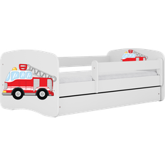 Kocot Kids Kocot Kids Barnsäng - Babydreams Vit Fire Truck Låda 180x80