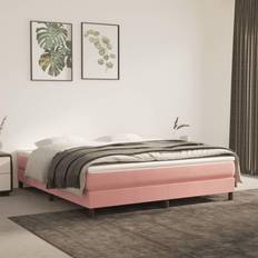 160cm Matrassen vidaXL Pocketveringmatras 160x200x20 cm Fluweel Roze