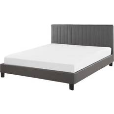 Beliani Letto Una Piazza E Mezza 140x200 cm Grigio Scuro