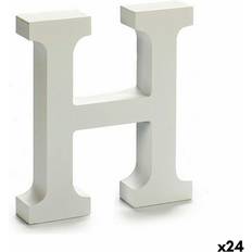 Pincello Letra H Madera Blanco 2 x 16 x 14.5 cm (24 Unidades)