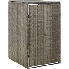 Grå Skraldespandskjulere vidaXL Enkelt Skraldespandsskjuler 70x80x117 cm Polyrattan Grå (Areal )