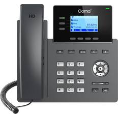 Landline Phones Ooma 3-Line IP Corded Conference Telephone, Black (2603) Black