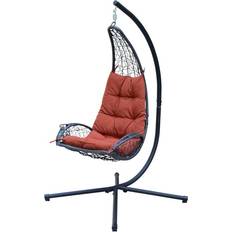 Gray Outdoor Hanging Chairs Algoma Net Cushioned