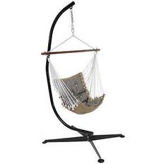 Garden Chairs LY-TFHS-GRAY-COMBO Tufted Victorian Hammock Swing