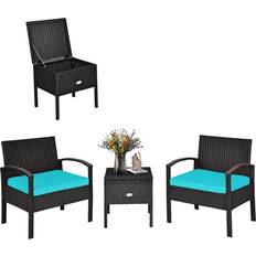 Steel Bistro Sets Costway HW63757TU Bistro Set