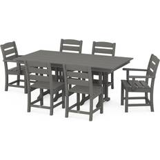 Polywood Lakeside 7pc Farmhouse Patio Dining Set