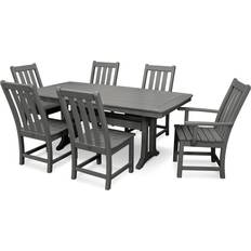 Patio Furniture Polywood Vineyard Nautical Trestle Patio Dining Set