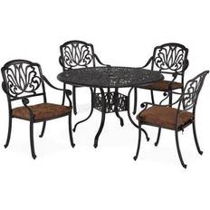 Orange Patio Dining Sets Homestyles Capri Charcoal 5 Patio Dining Set