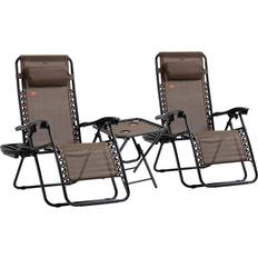 Patio Chairs OutSunny Zero Gravity Lounger Chair