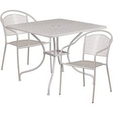 Gray Garden Table Flash Furniture Commercial Grade 35.5