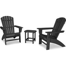 Patio Furniture Polywood Nautical 3-piece Adirondack Outdoor Lounge Set