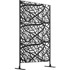 OutSunny 6.5FT Metal Privacy Screen with Stand