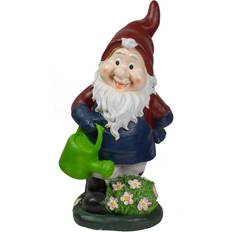 Blue Garden Ornaments Northlight Seasonal 20in. Gnome with Watering Can Garden Statue