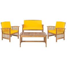 Yellow Outdoor Lounge Sets Safavieh Rocklin 4 Pc Outdoor Lounge Set