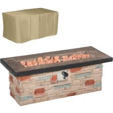 OutSunny Fire Pits & Fire Baskets OutSunny 48" Propane Fire Pit