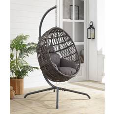 Crosley FURNITURE Tess Driftwood Wicker Egg