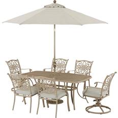 Patio sets with umbrella Hanover Traditions Umbrella Patio Dining Set