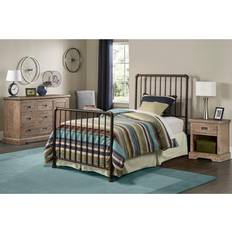 Twin bed frame and mattress set Hillsdale Furniture Twin Brandi Metal Bed Set