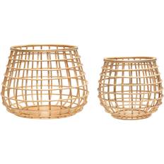 Hübsch Energy Large 2 pcs. Natural Basket