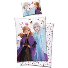 Prinsessor Bäddset Barnrum Disney Frozen Frost Sengetøj Anna og Elsa 140x200cm