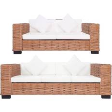 Bruna Loungeset vidaXL Soffgrupp 2 delar Loungeset