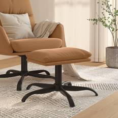 vidaXL 60x60x39 mikrofiberstof Fodskammel