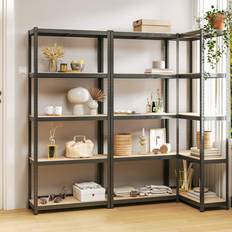 Black Shelving Systems vidaXL 5-Layer Shelves 3 pcs Anthracite Steel Shelving System