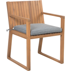 Beliani Rustic Garden Chair Sassari Acacia Wood Grey