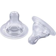 Mam teat Mam Anatomic Teat Fast X Flow and Thick Liquid Silicone Pack of 2 Transparent