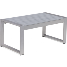 Beliani Tables Basses d'Extérieur Beliani Table De Terrasse Ou De Jardin En Aluminium Gris Clair Matériaux Durables Et Design Ultra Moderne Trendy