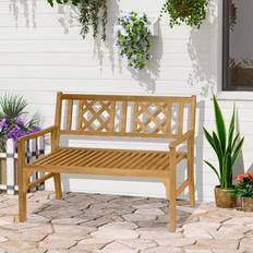 OutSunny Foldable 2-Seater Garden Bench