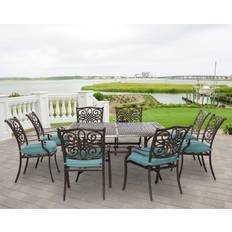 Rust free patio furniture Hanover Traditions 9-Piece Rust-Free Patio Dining Set