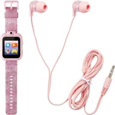 Smartwatches iTouch Playzoom Kid's Pink Glitter Silicone Strap Touchscreen Smart Watch 42mm with Earbuds Gift Set Glitter