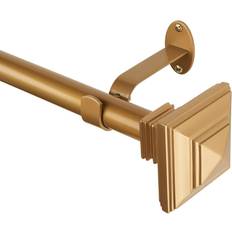 Or Accessoires de rideaux Elrene Florence Adjustable Curtain Rod with Square Finials 48-86