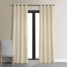 Exclusive Fabrics & Furnishings Alabaster Beige Velvet Grommet