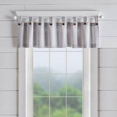 Grey Valances Elrene Home Fashions Tucker Ticking Stripe 60inx15in Tab Top