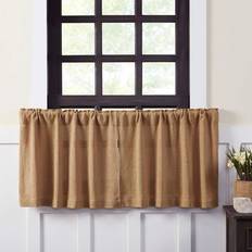 VHC Brands Burlap Natural Tan Light Filtering Rod Pocket