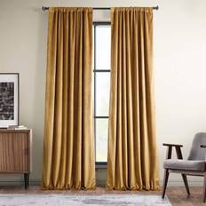Brown curtains for living room Exclusive Fabrics & Furnishings Heritage Plush Velvet Curtains 96 Inches