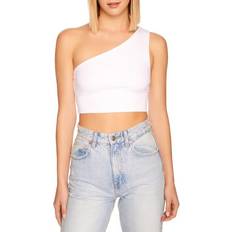 Susana Monaco Essential One Shoulder Crop Top