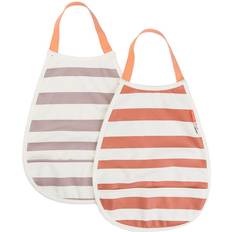 Done by Deer Lappulappu 2-pack Stripes Papaya vaaleanpunainen