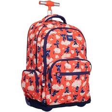 MiLAN Mochila Con Ruedas 6 Cremalleras Serie Ninjutsu Color Rojo 52x34.5x23 cm