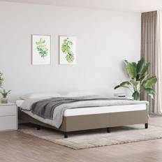 Senge & Madrasser vidaXL 180x200 stof gråbrun Sengeramme
